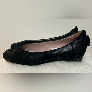 Robertson Madison Black Suede Leather Flat Shoes Size 8